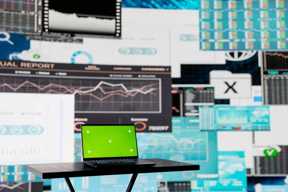 Dashboard con gráficas y métricas en una pantalla